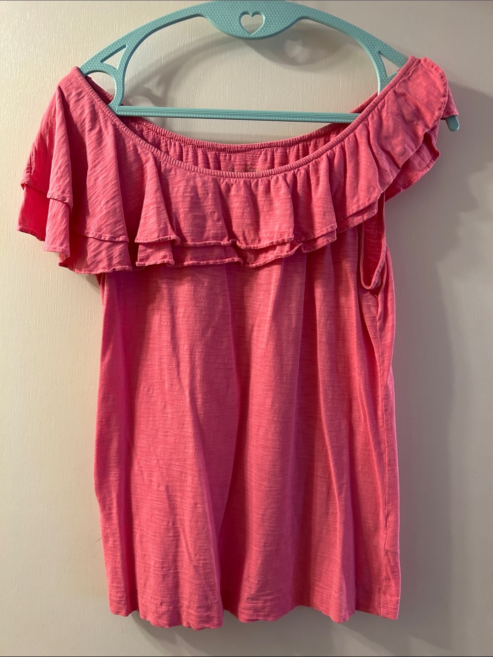 Lilly Pulitzer Coral Pink off shoulder Top